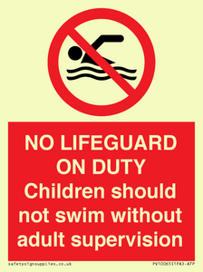 NO LIFEGUARD ON DUTY